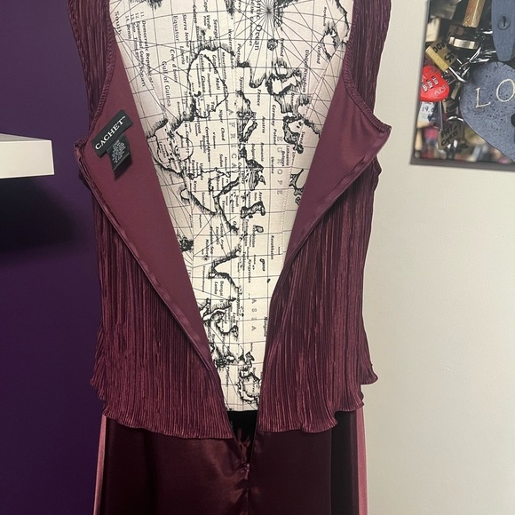 Cachet Plus Size Maroon Gown - Picture 8 of 9